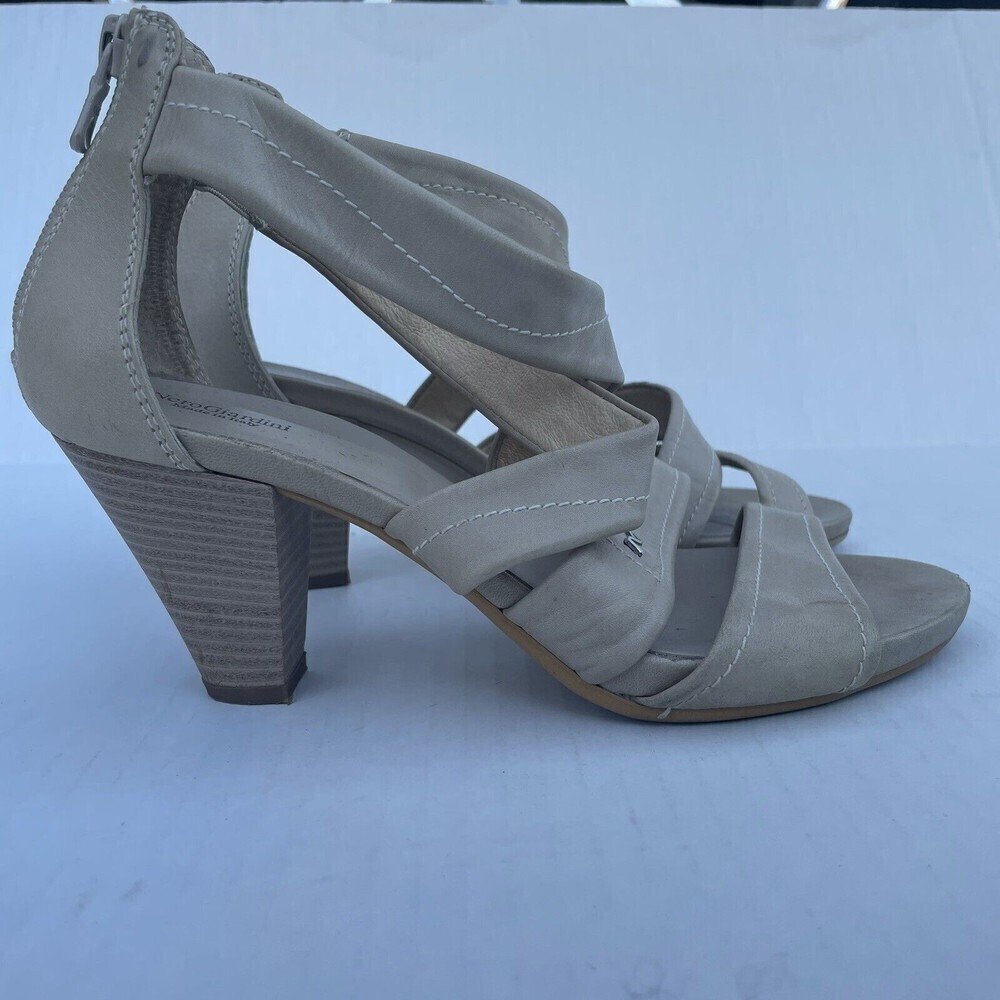 Eleganr Nero Giardini Low Heels Strappy Beige‎ Women’s Shoes Size 38​​​​​​
